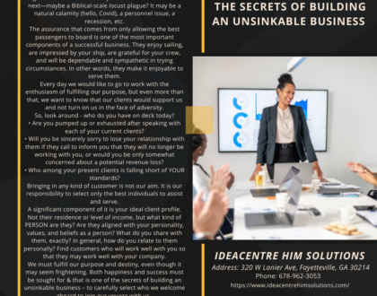 The Secrets of Building an Unsinkable Business